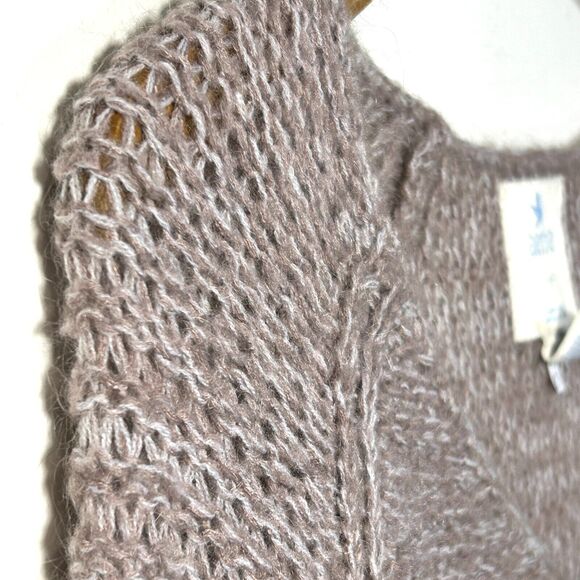 Aerie V Neck Sweater Mohair Wool Women S Open Knit Comfy Soft Lightweight layer - Picture 3 of 10